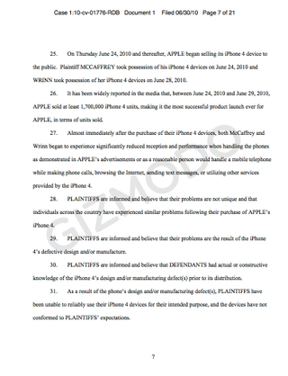 Illustration for article titled First iPhone 4 Class Action Suit Filed Against Apple and AT&T (Updated)